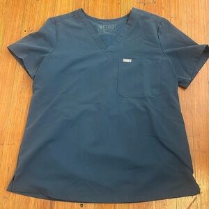 Figs, Catarina 1 Pocket Scrub Top, Dark Harbor, Large